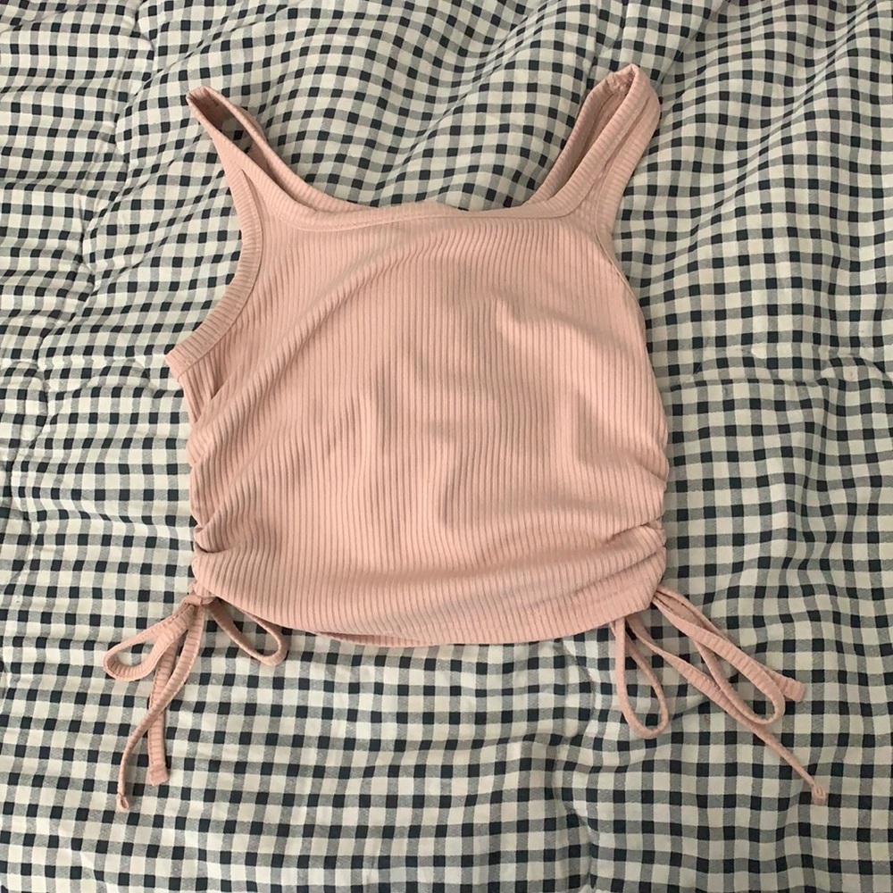 A rose cinched top